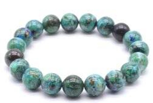 Bracelet Azurite 'AAA' perles 10mm