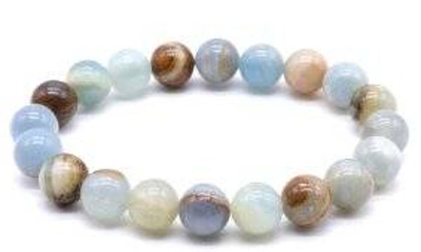Bracelet Calcite Bleue perles 10mm
