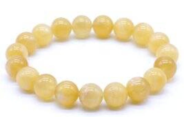 Bracelet Calcite Orange perles 10mm