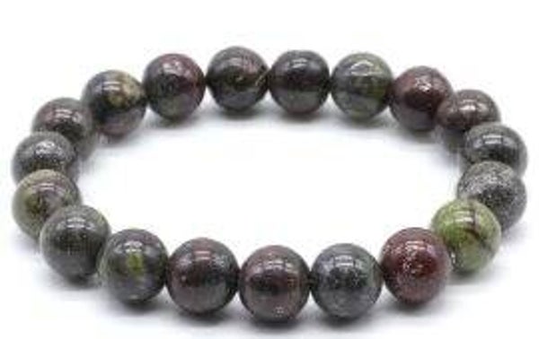 Bracelet Jaspe Sang de Dragon perles 10mm