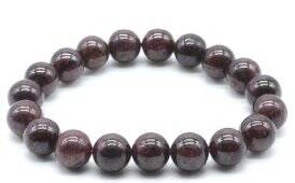 Bracelet Grenat perles 10mm