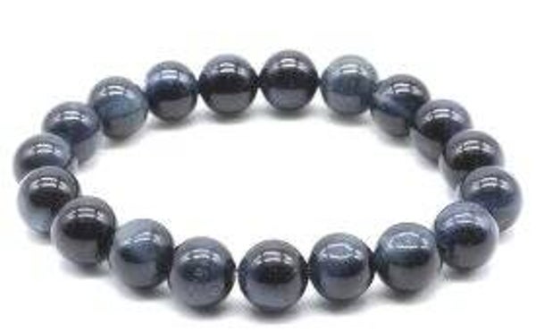 Bracelet Oeil de Faucon 'AA' perles 10mm
