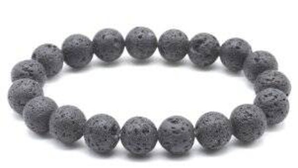 Bracelet Pierre de Lave perles 10mm