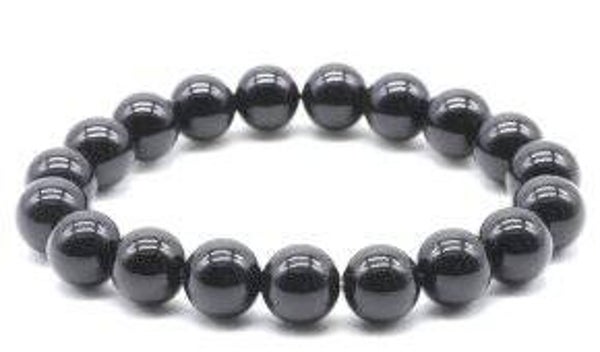 Bracelet Onyx Noir perles 10mm