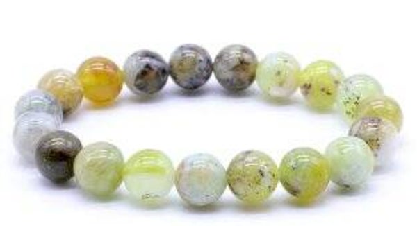 Bracelet Opale Verte perles 10mm