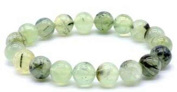 Bracelet Prehnite perles 10mm