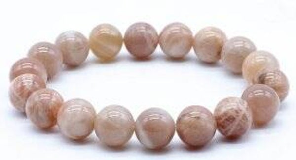 Bracelet Pierre de Soleil 'AA' perles 10mm