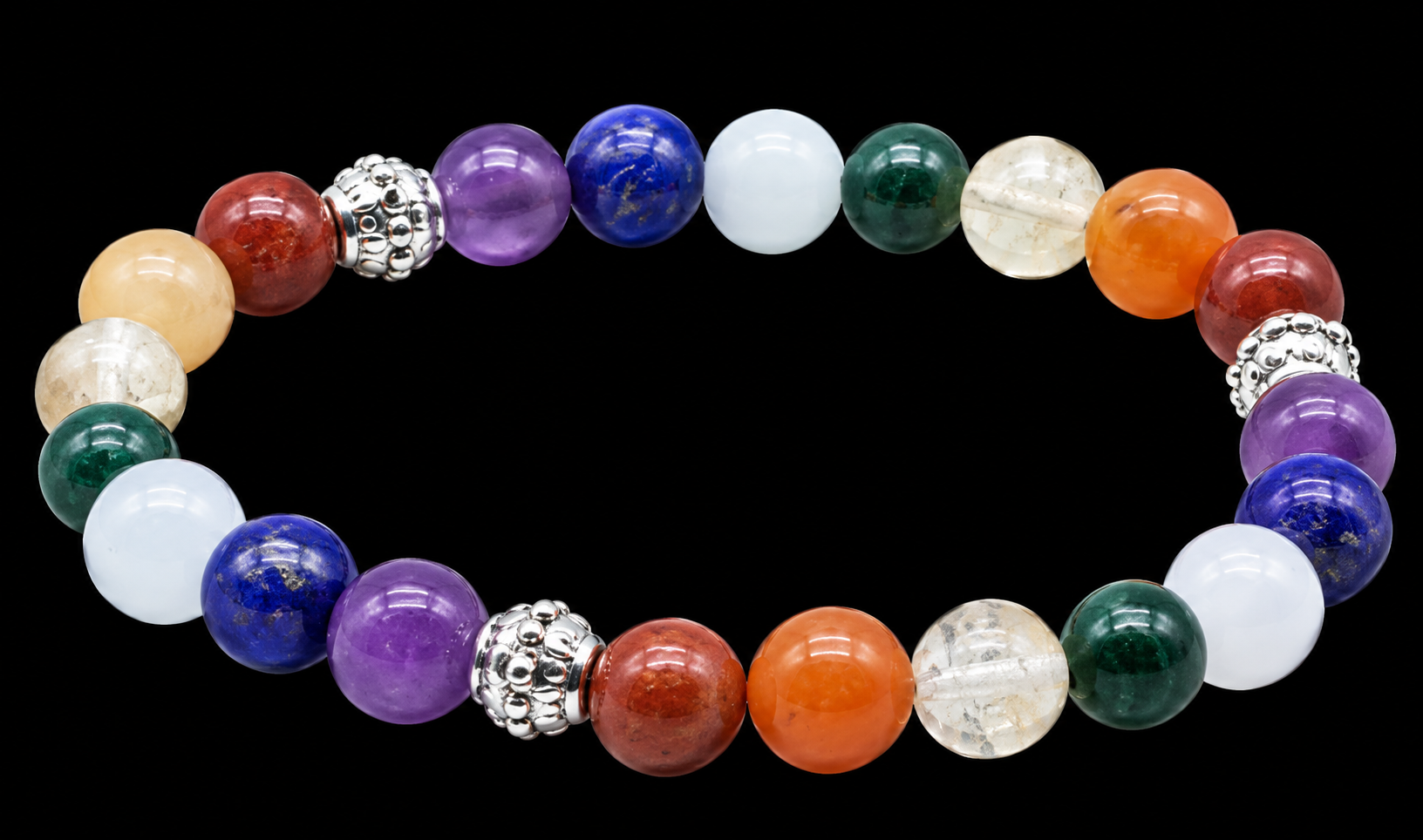 Bracelet 7 Chakras PREMIUM 1-Mix perles 8mm
