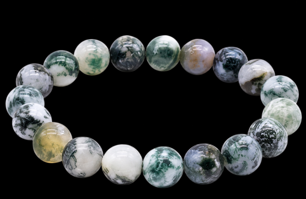 Bracelet Agate Arbre perles 10mm