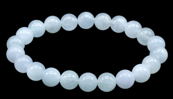 Bracelet Aigue Marine 'AA' perles 10mm