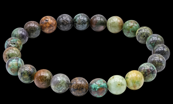 Bracelet Turquoise Africaine perles 8mm