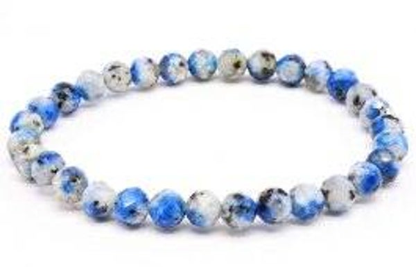 Bracelet Jaspe K2 perles facettées 6mm