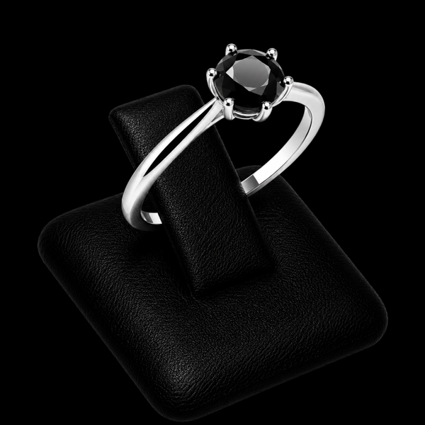 Bague Argent 925 'Rond Sublime' - Onyx