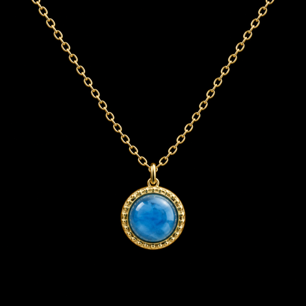 Collier Argent 925 Apatite Ronde