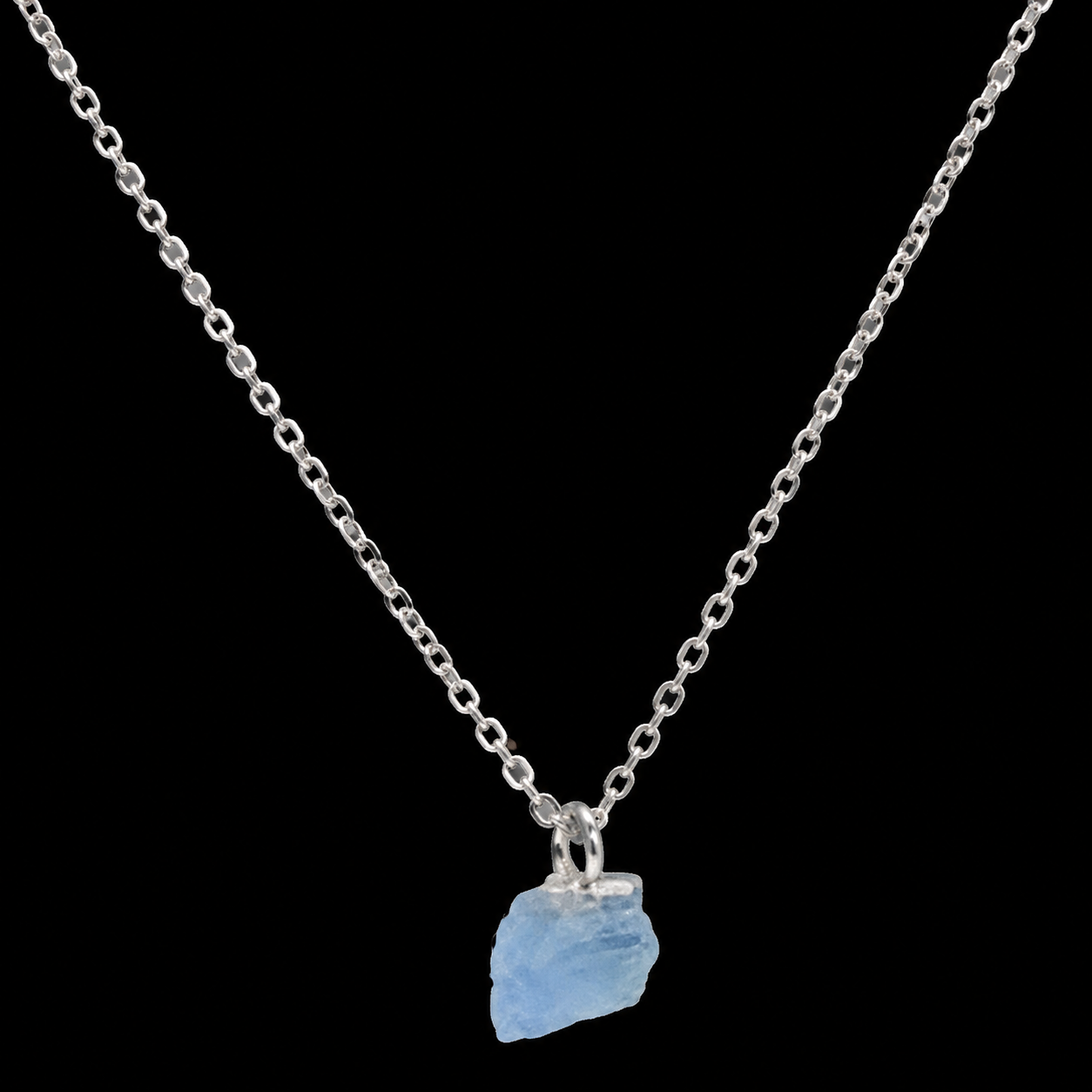 Collier Argent 925 'Cristal Sauvage' - Aigue Marine