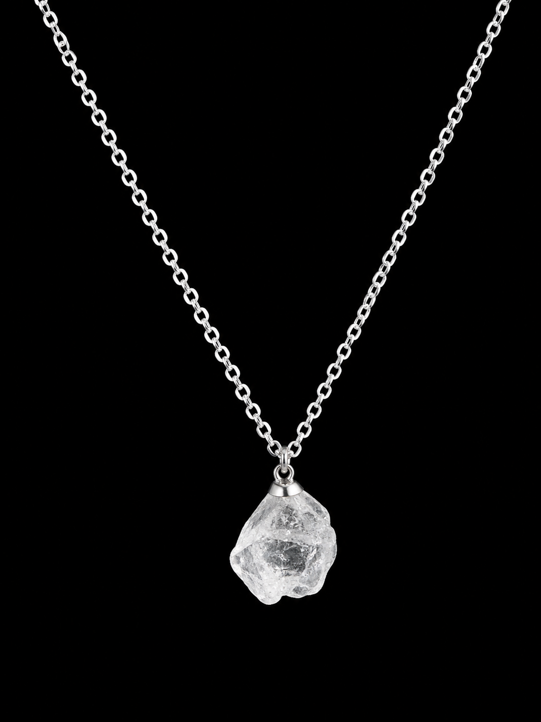Collier Argent 925 'Cristal Sauvage' - Cristal de Roche