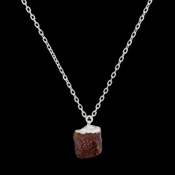 Collier Argent 925 'Cristal Sauvage' - Grenat