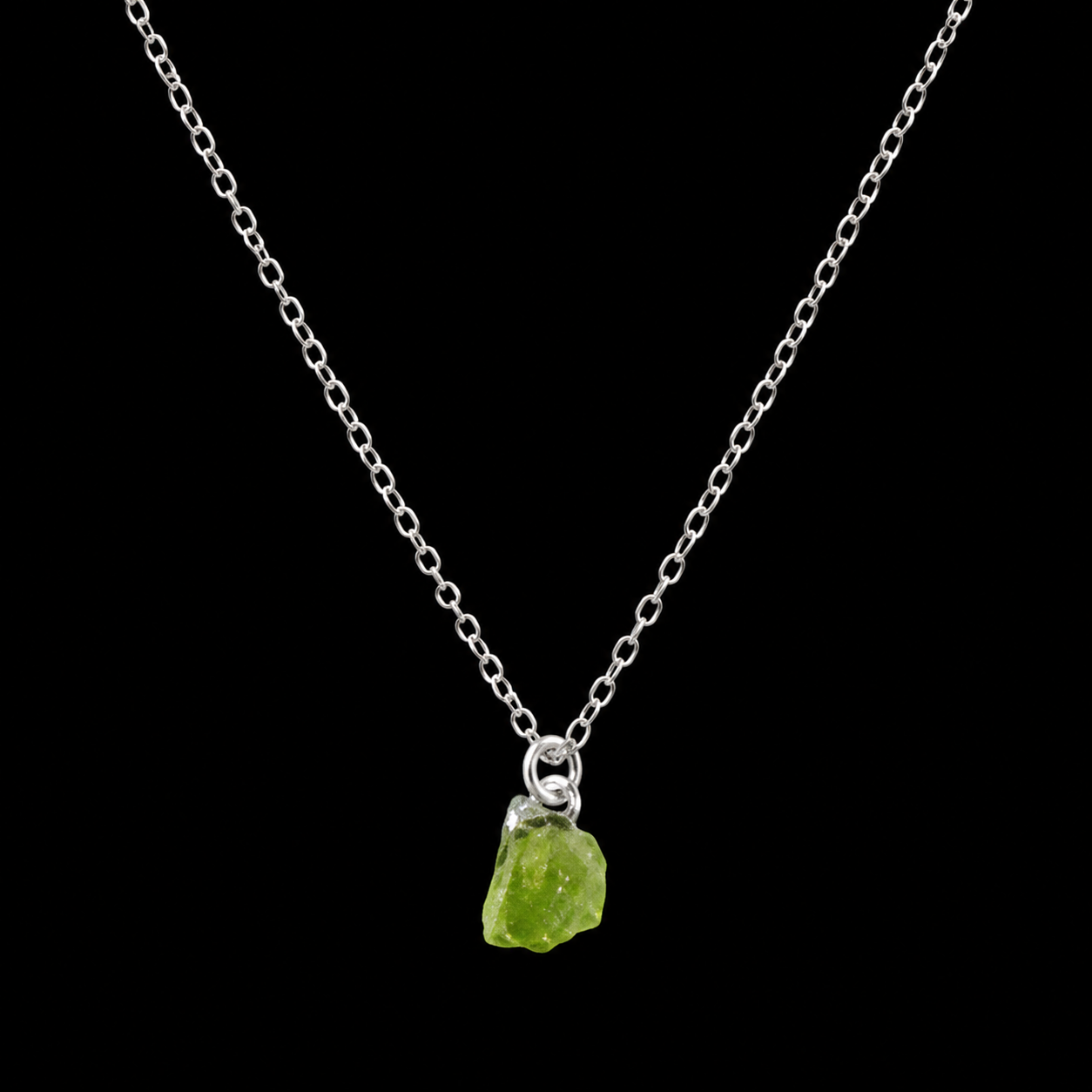 Collier Argent 925 'Cristal Sauvage' - Péridot