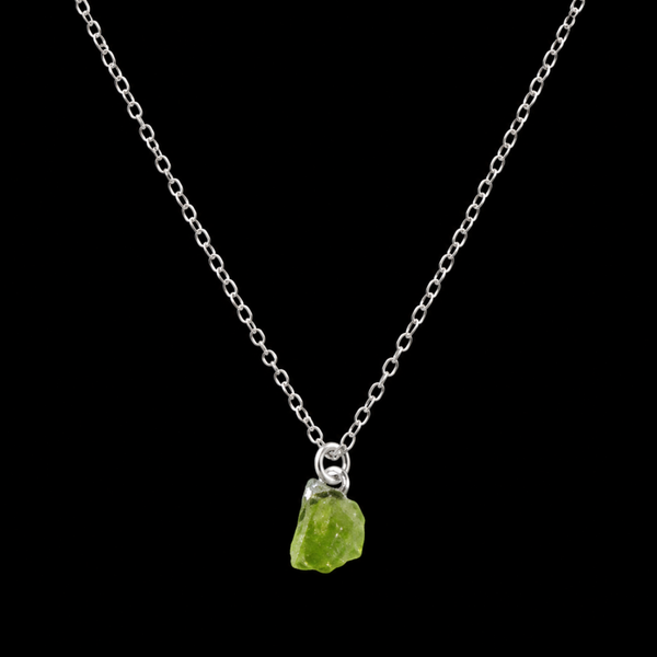 Collier Argent 925 'Cristal Sauvage' - Péridot