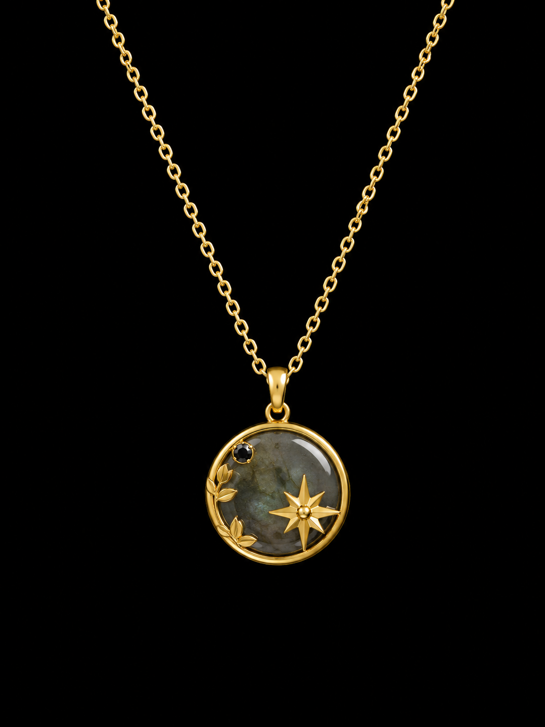 Collier Argent 925 Labradorite & Etoiles