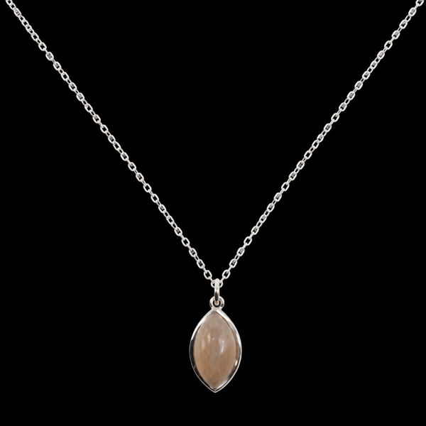 Collier Argent 925 'Larme Argentée' - Pierre de Soleil