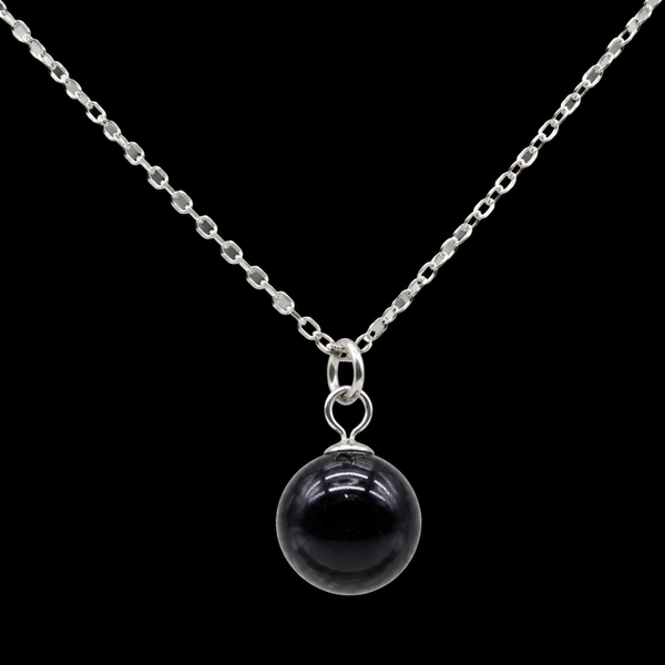Collier Argent 925 Onyx Boule