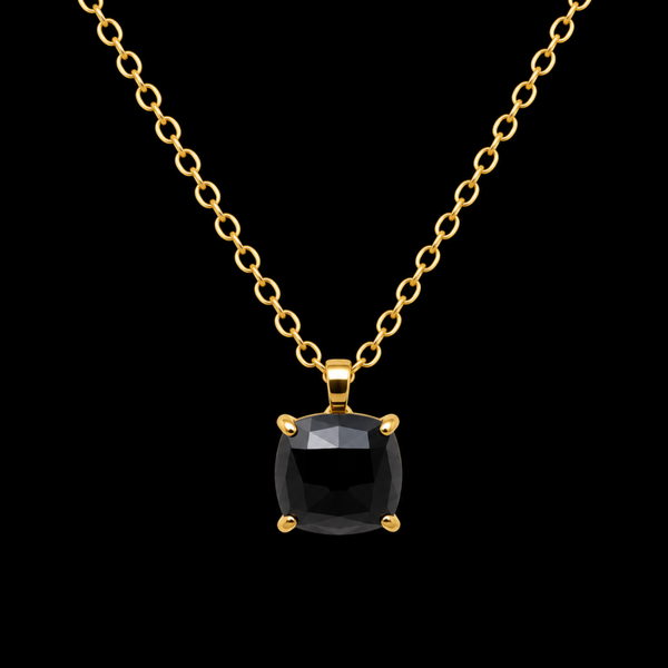 Collier Argent 925 Onyx Carrée