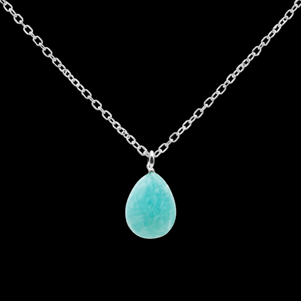 Collier Argent 925 Turquoise Goutte