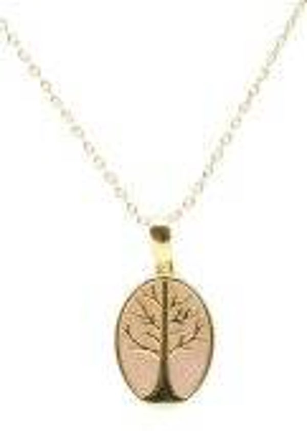 Collier Argent 925 Quartz Rose & Arbre de Vie