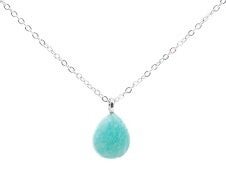 Collier Argent 925 Amazonite Goutte