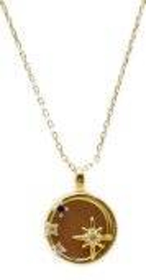 Collier Argent 925 Pierre de Soleil & Etoiles