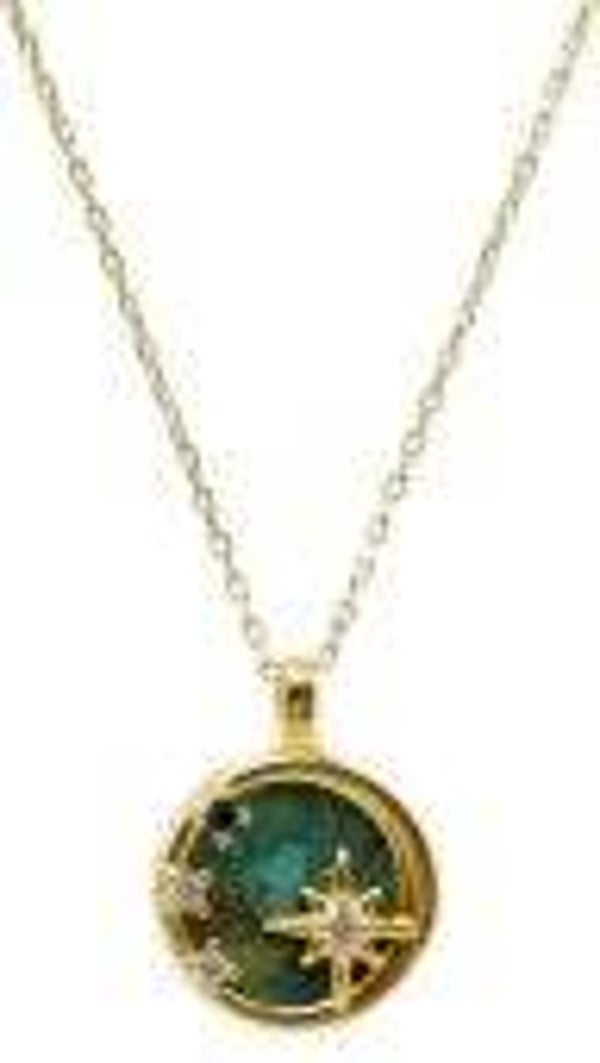 Collier Argent 925 Turquoise & Etoiles