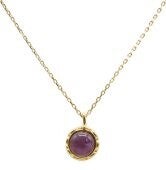 Collier Argent 925 Améthyste Ronde