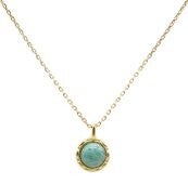 Collier Argent 925 Amazonite Ronde