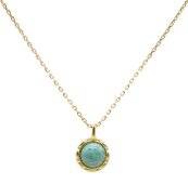 Collier Argent 925 Amazonite Ronde