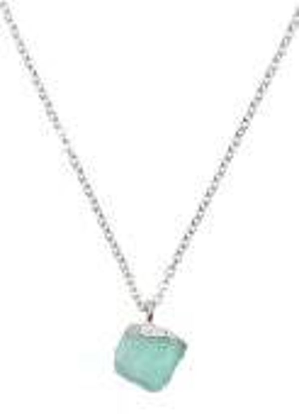 Collier Argent 925 'Cristal Sauvage' - Emeraude