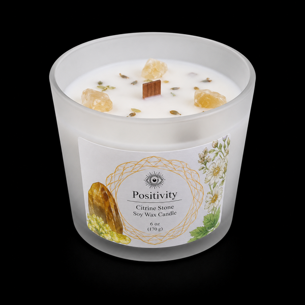 Bougie Green Tree 'Positivité' Citrine + Thé vert 256g