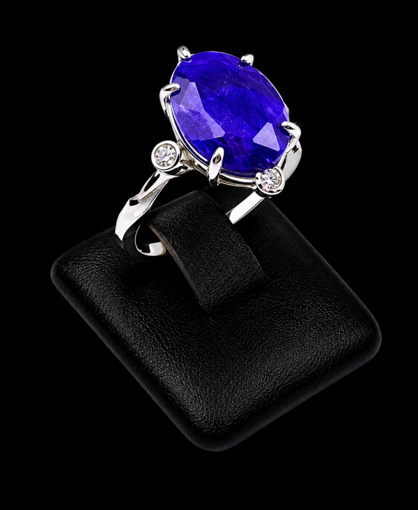 Bague Argent 925 Lapis Lazuli Ovale Impérial