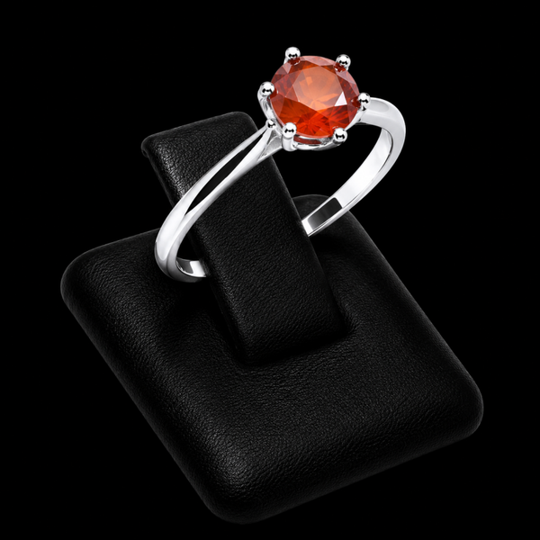 Bague Argent 925 'Rond Sublime' - Grenat