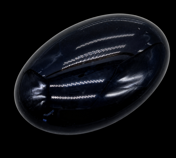 Galet Roulé XL Obsidienne Noire 6cm