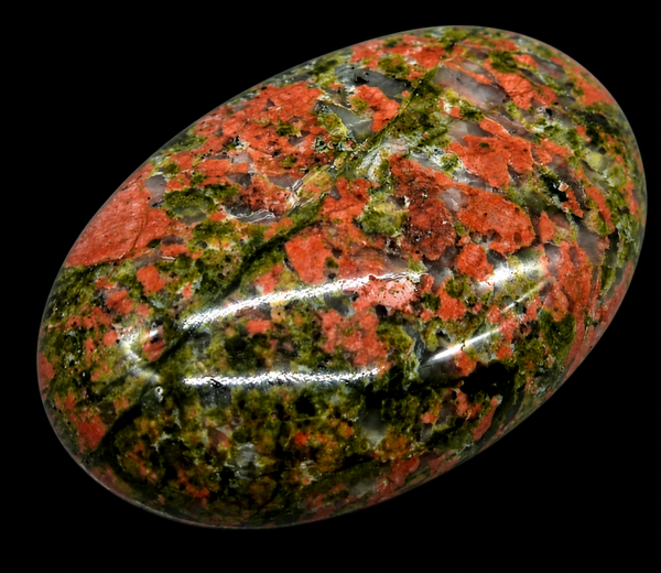 Galet Roulé XL Unakite 6cm