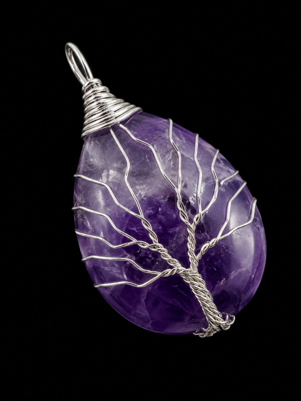 Pendentif Arbre de Vie - Améthyste 4cm
