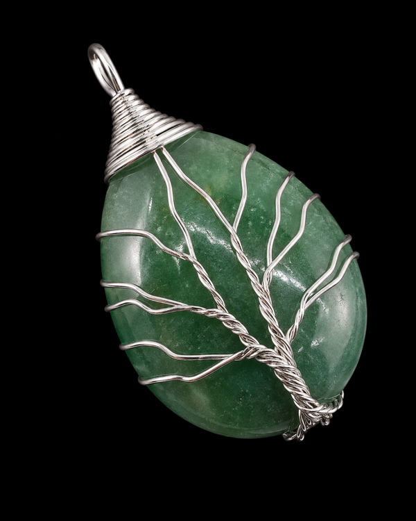 Pendentif Arbre de Vie - Aventurine Verte 4cm