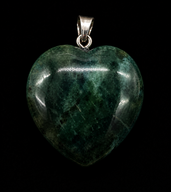 Pendentif Coeur Agate Mousse 2.5cm