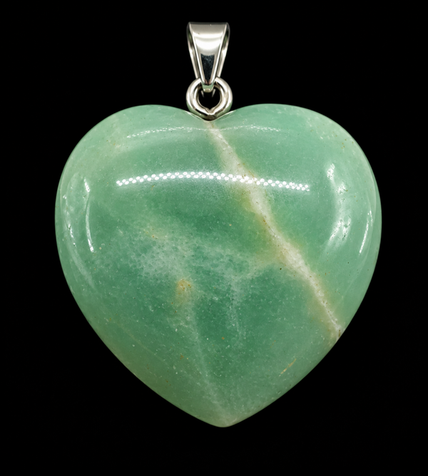 Pendentif Coeur Amazonite 2.5cm