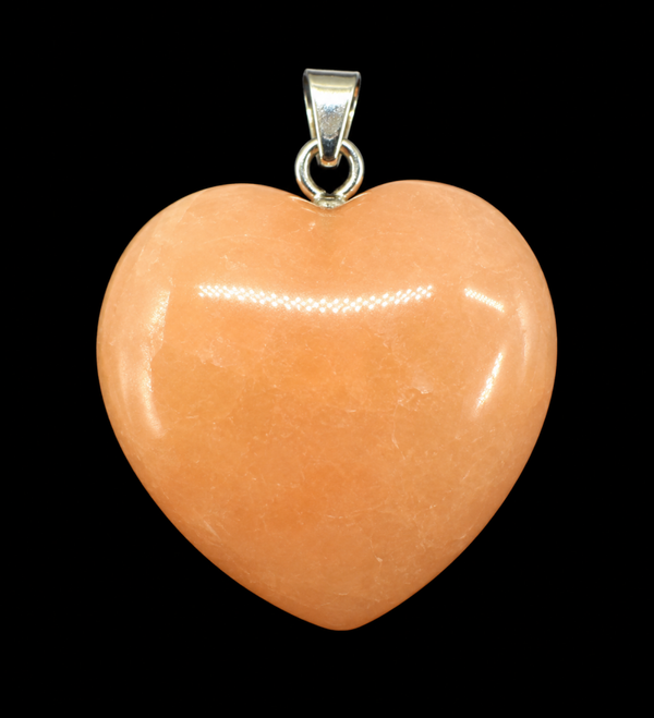 Pendentif Coeur Aventurine Rose 2.5cm
