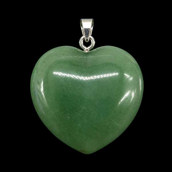 Pendentif Coeur Aventurine Verte 2.5cm
