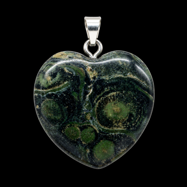 Pendentif Coeur Jaspe Kambaba 2.5cm