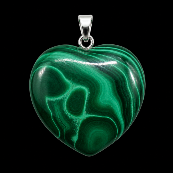 Pendentif Coeur Malachite 3cm