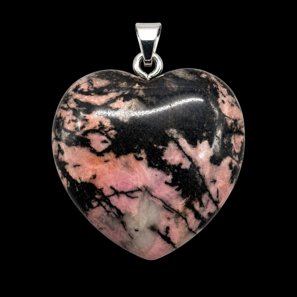 Pendentif Coeur Rhodonite 2.5cm